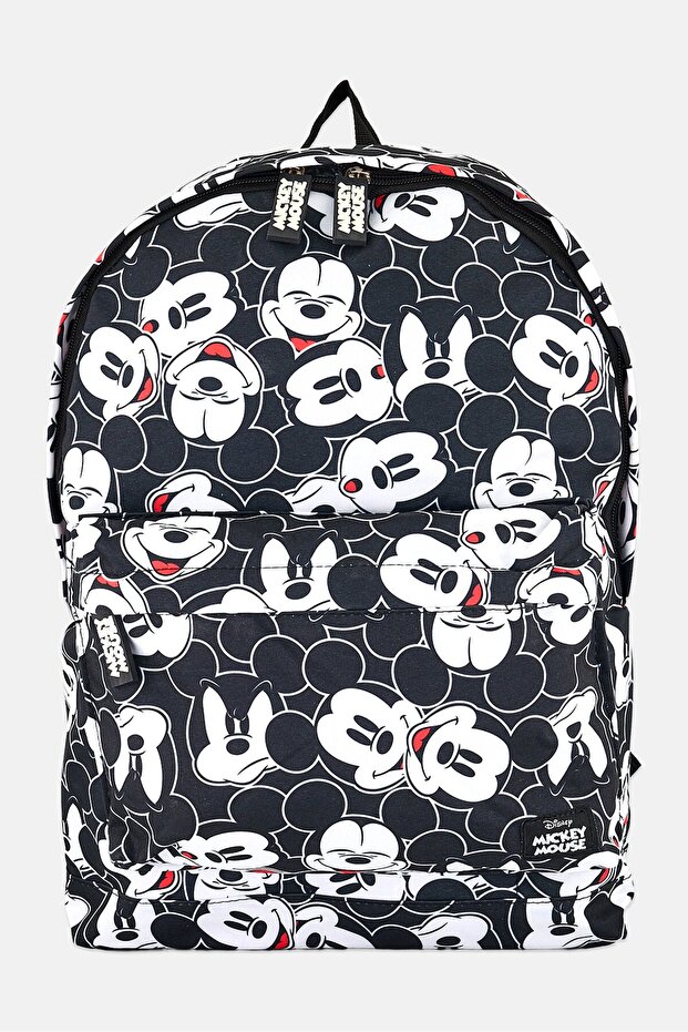 Kids Girl Mickey Mouse Allover Print Backpack, Multicolor