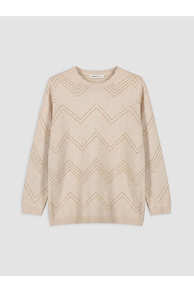 Quality Pieces from Çelebi Store Zero Roba Collar Embroidered Women's Knitwear Sweater