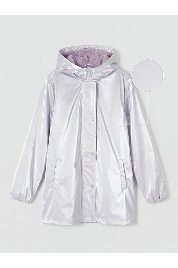 Lcw Kids Lilac Hooded Girls' Raincoat