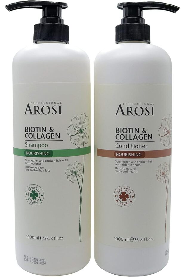 Nourishing Shampoo & Conditioner Set (1000ML X 2) I Restore Natural Shine & Health I Strengthen & Thicken With Nutrients I Remove Grease I Control Hair Loss