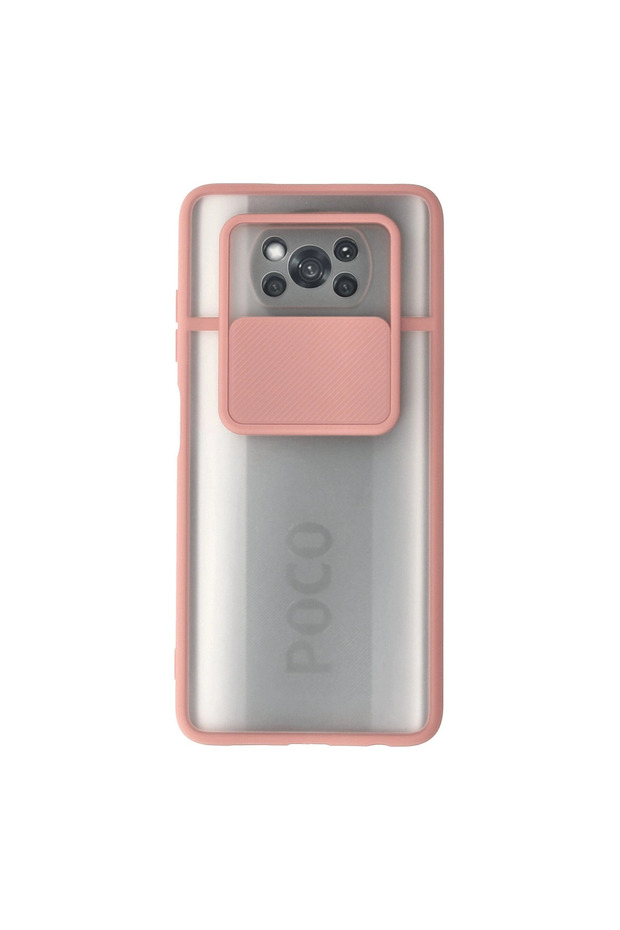 Xiaomi Pocophone X3 Case Palm Frosted Camera Sliding Silicone - Pink