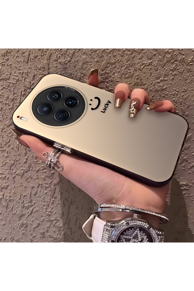 Tecno Camon 40 Premier Compatible Plain Written Smiley Face Case, Ins Style Relaxing Stylish Finish