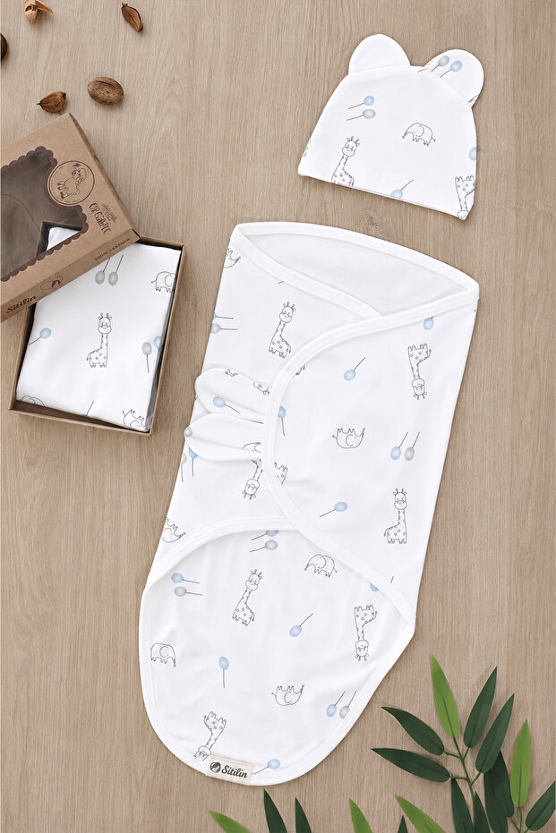 0-4 Months Newborn 100% Cotton Velcro Baby Swaddle Blanket Soft Combed Cotton Baby Gift