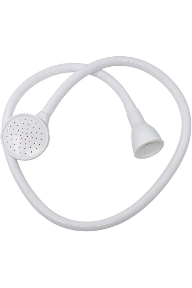 White Bath Sink Single Tap Shower Attachment Head Hose Spray -washing / Dresser