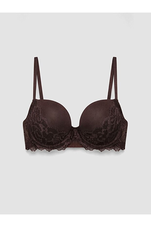 Lcw Dream Brown Underwire Non-Padded Lace T-Shirt Bra