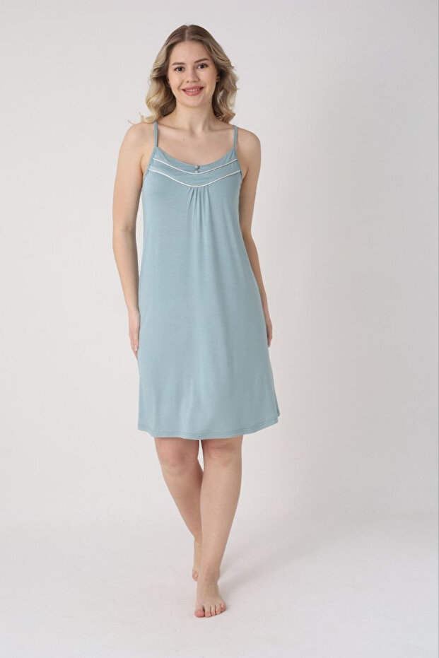 Thin Straps Comfortable Casual Women's Above Knee Nightgown