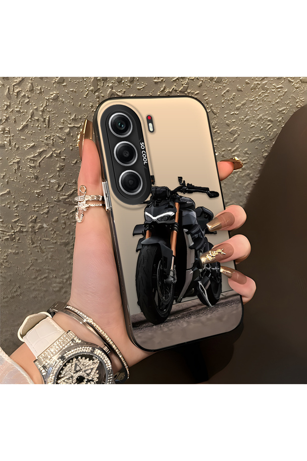 Tecno Camon 40 Pro 5g Compatible Cool Sport Motorcycle Printed Matte Quality Soft Silicone Case