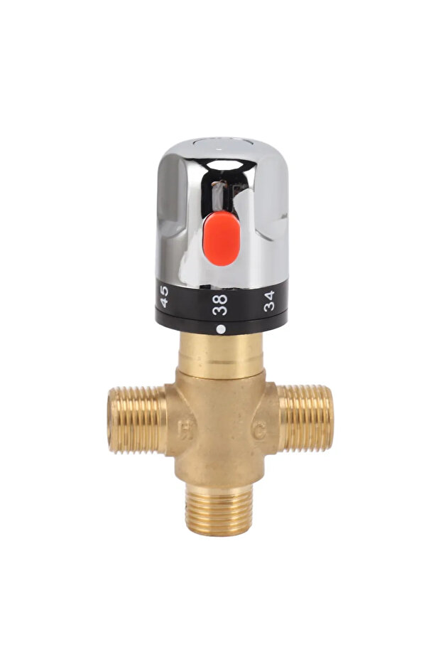 Thermostatic mixing valve, brass shower mixing valve, hot and cold water temperature control valve for bathroom sinks