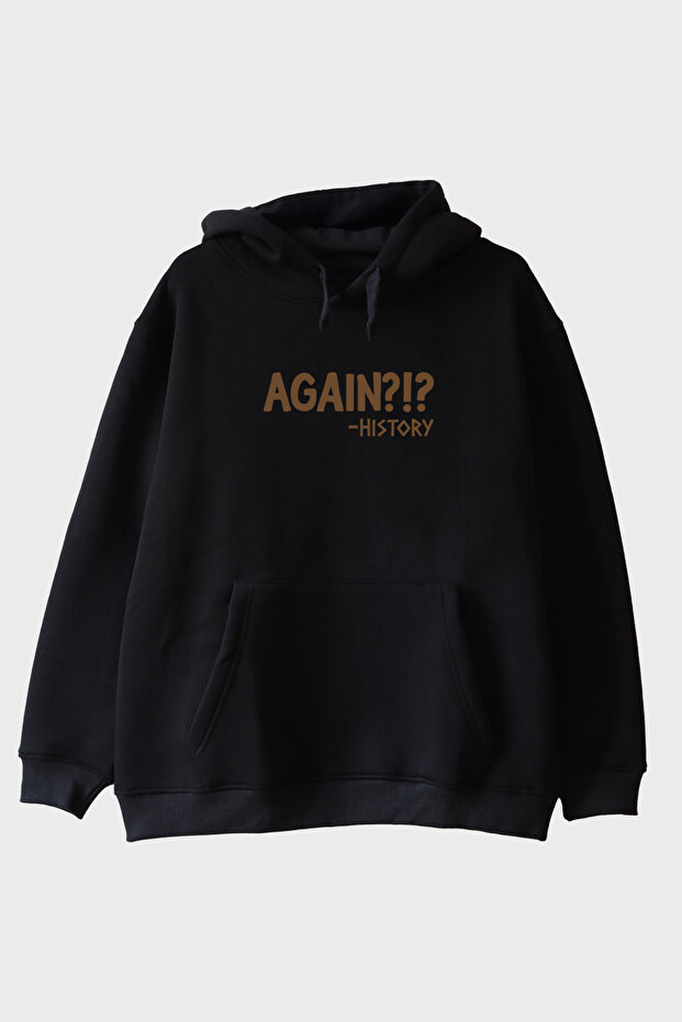 Again History Black Hoodie