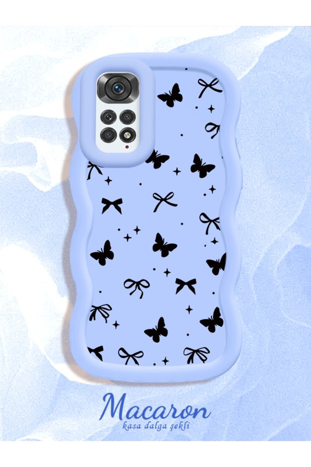 Redmi Note 11/Note 11S 4g Compatible Thin Butterfly Bow Printed Soft Structure Case for Daily Use