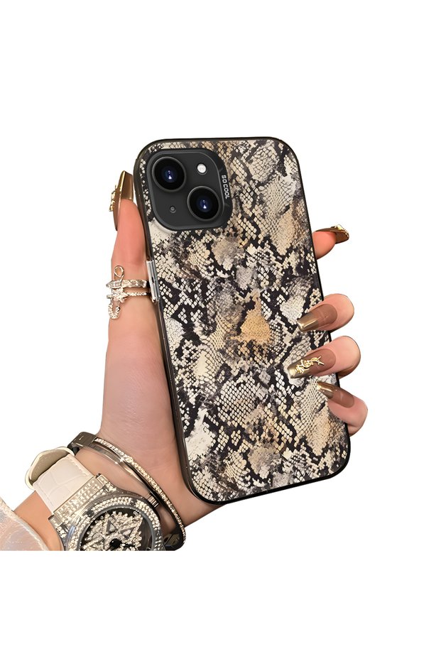 iPhone 13 Mini Compatible Hard Acrylic Back Silicone Edge Lens Protection Case
