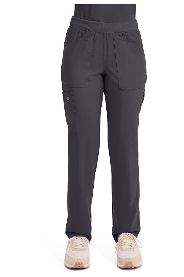 Dickies Balance Dke135 Women's Scrubs Pants - Imported, 2-Way Stretch, 6 Pockets, Modern Doctor/Nurse Single Bottom