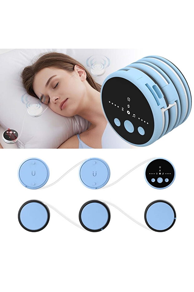 Bone Conduction Sleep Speaker & White Noise Machine with Timer (Blue)