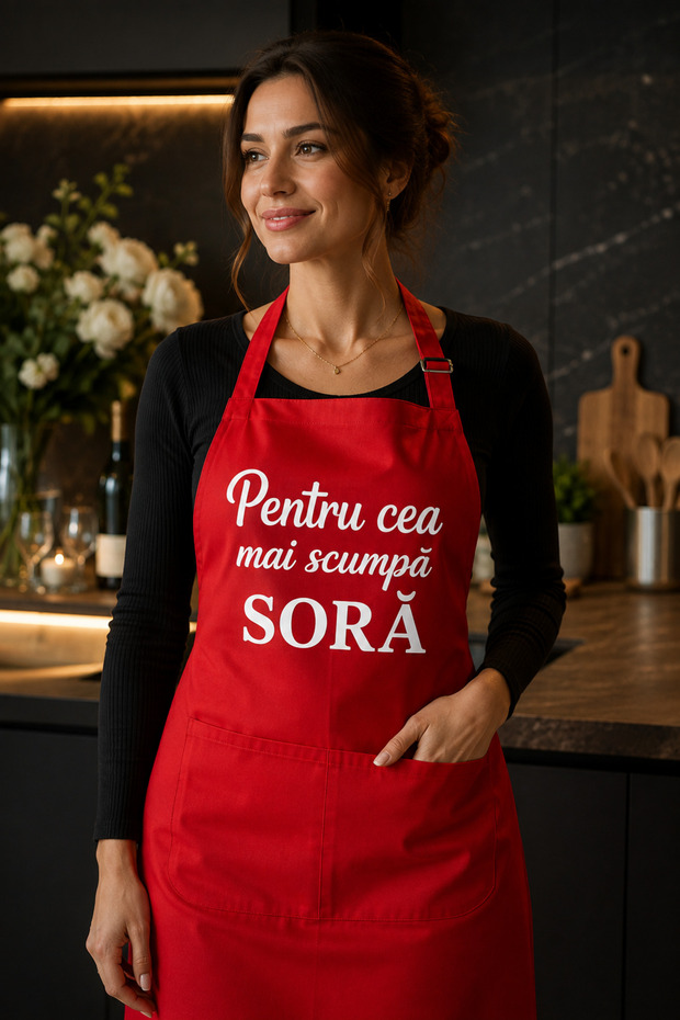 Personalized Kitchen Apron – “Dearest Sister”