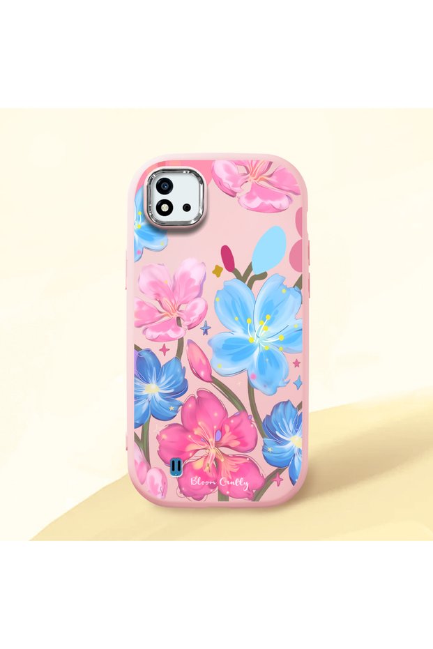 Realme C20/C20A Compatible Shock-Absorbing Camera Protected Pink Silicone Case