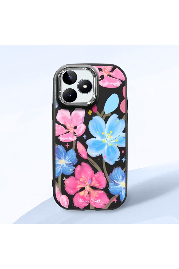 Realme C51/C53 Compatible Shock-Absorbing Camera Protected Black Silicone Case