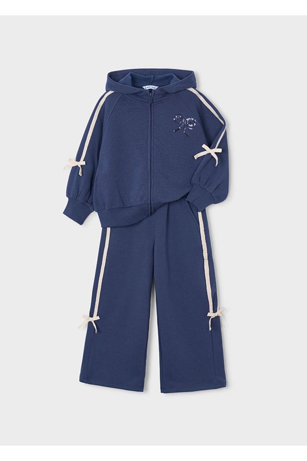 Girl's Bow Detailed Tracksuit Set 4814