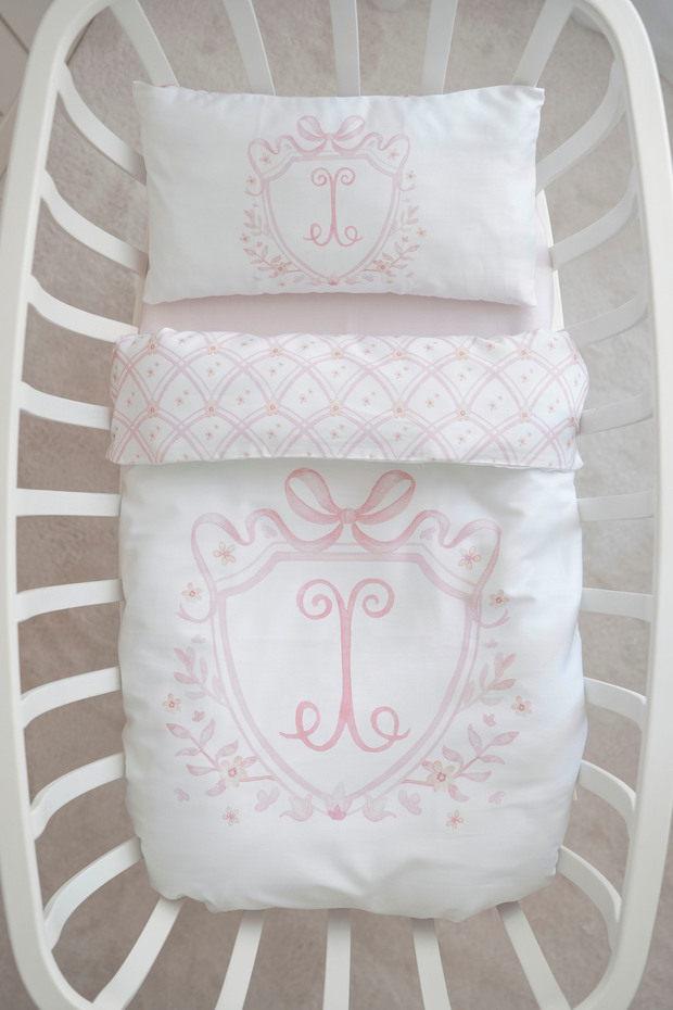 Mother's Side Duvet Cover Set (60X100) - Noble Series - Pink - Letter X