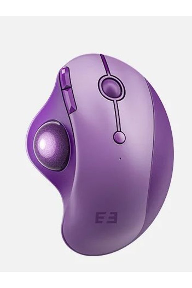 Dark Purple Seenda Bluetooth Wireless Trackball Mouse Ergonomic Rollerball Mice Rechargeable Multi D