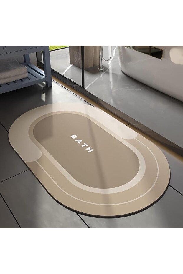 Bath Stone Mats Diatomaceous Earth Bath Mat Fast Water Drying Super Absorbent Diatomite Mat with Non