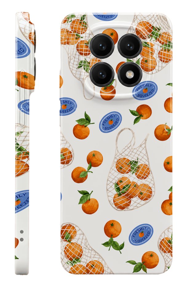 Xiaomi Redmi Note 14 Pro Orange Protect Slim Glossy Full Print Camera Protected Phone Case