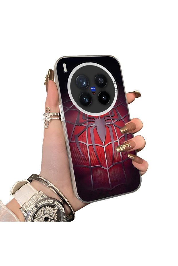 Vivo X300 Pro Compatible Silicone Edge Hard Back Case Couple Phone Case Spider Man Patterned