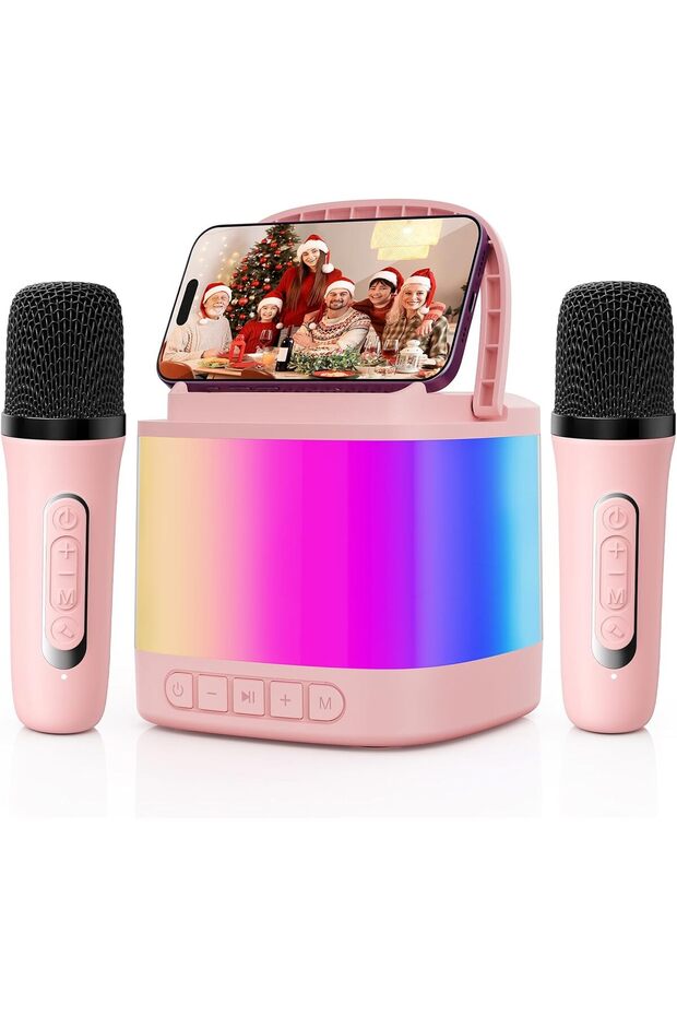 URBANNX Mini Karaoke Machine for Kids&Adults, Portable Bluetooth Karaoke Speaker with 2 Wireless.