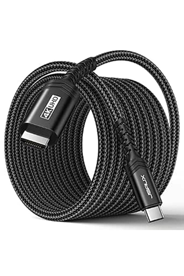كابل HDMI من جي إس أو إكس بطول 3 أمتار متوافق مع آيفون 17 وآيفون 16 وماك بوك برو وجالاكسي S24 وS23 و