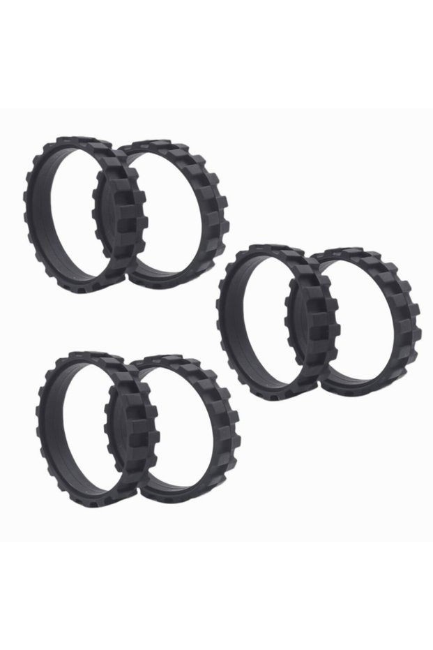6pcs Tires for IROBOT ROOMBA Wheels Series 500, 600, 700, 800 and 900, E5, I7+, S9, IROBOT 676, 980,