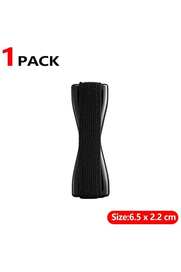 1 Pcs Portable Phone Grip Elastic Strap with Black Base for Smartphone Tablet Universal Holder Stand