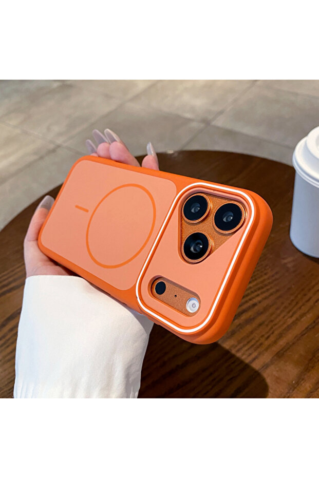 iPhone17 Pro Max Orange Luxury Dual Tone Phantom Magnetic Phone Case for IPhone 17 13 12 11 Pro Max
