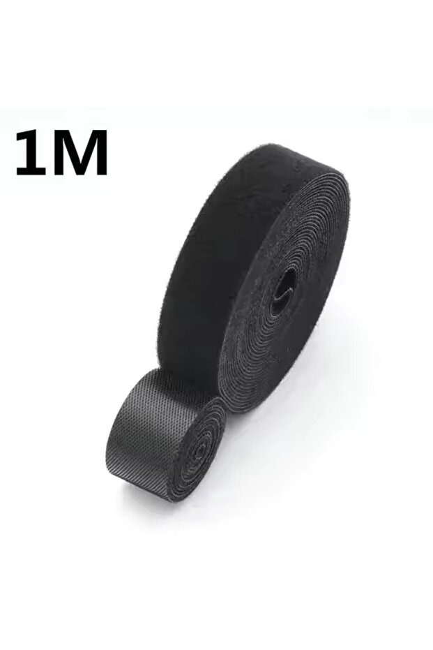 1 Roll of Black-1m 1/3M Cable Organizer Cable Management Wire Winder Tape Earphone Mouse Cord Manage