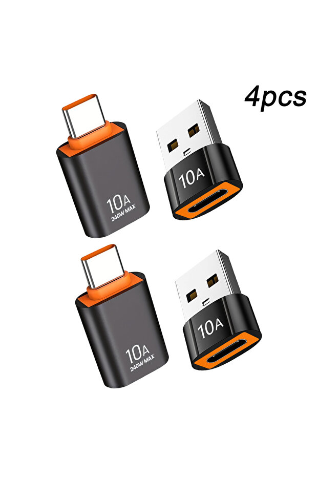 Type-C to USB-A Set B 10A OTG Type C Female to USB A Male USB to Type-C Converter Fast Charging Data