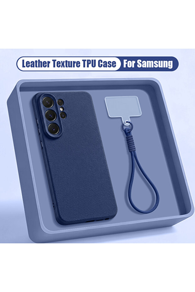 Galaxy S25 Blue Wrist Strap Lanyard Phone Case For S26 S24 S25 Ultra S23 S25 FE A57 A17 A56 A16 A5