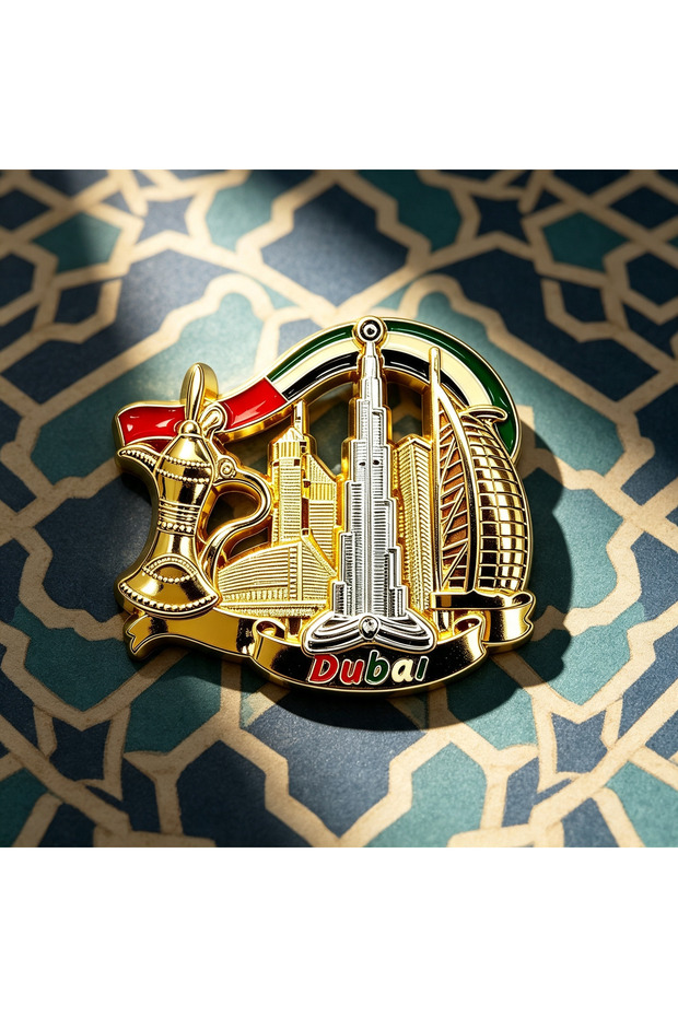 R494 City landmark metal refrigerator Burj Khalifa Sailing Hotel Arabian Coffee Pot souvenir magnet multicolor optional