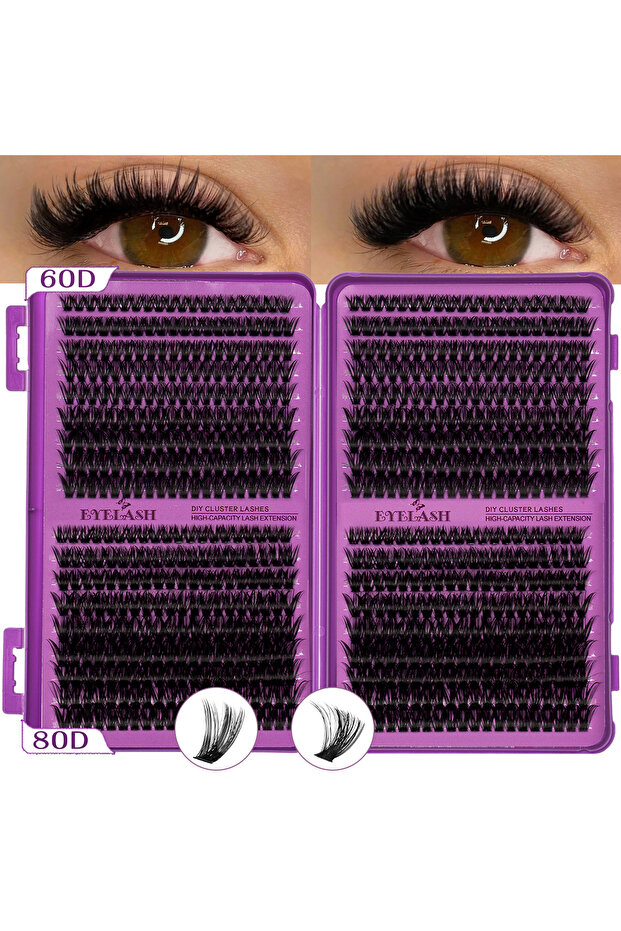 60D 80D D Curl Individual Eyelash Clusters High Capacity Dense Eyelash Extension 8-16mm Suit for Dif