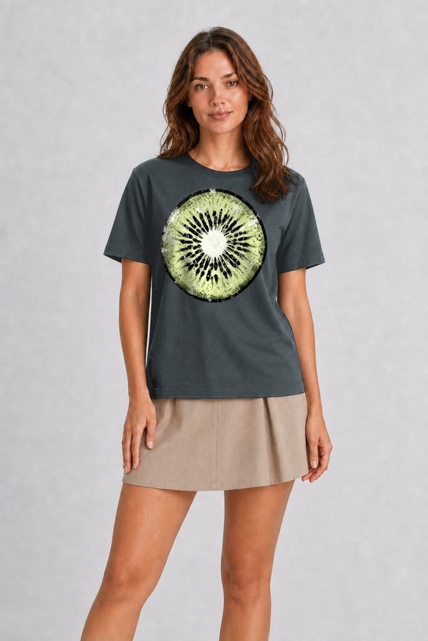 Makro Kiwi Cutaway Unisex T-Shirt - Smoked