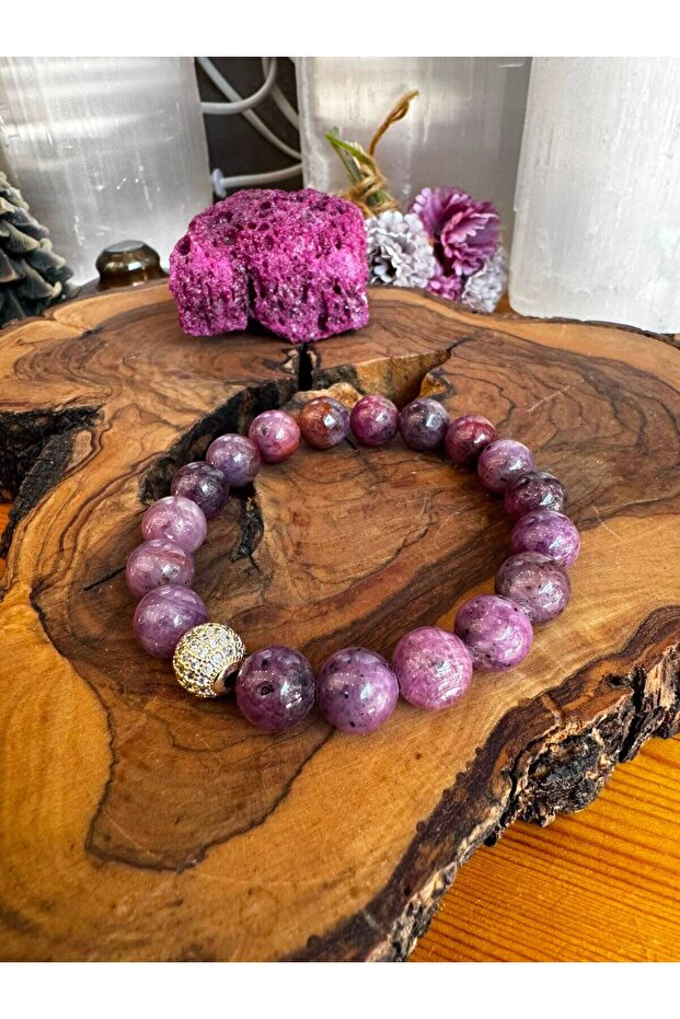 Ruby Natural Stone Bracelet 10 mm