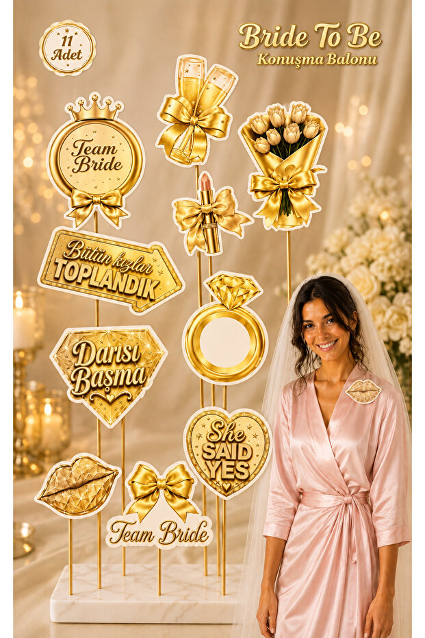 Bride to Be Speech Bubble Set 11 Pieces | Bachelorette Party Photo Shoot Accessory