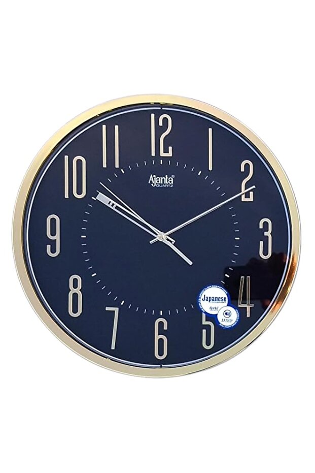 Ajanta Plastic Abstract Sweep Analog Clock (30.3 Cm X 30.3 Cm X 4.5 Cm, Black)