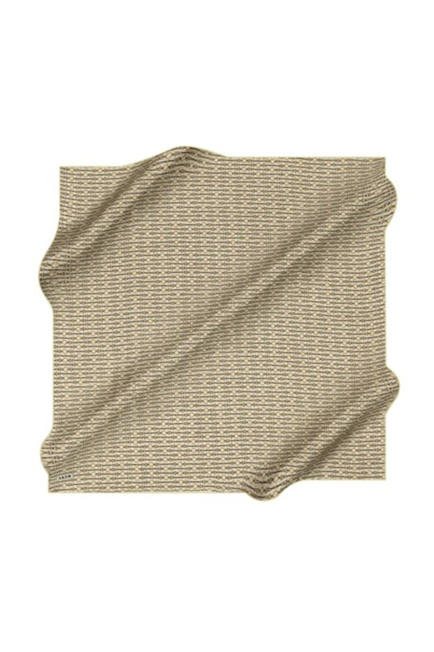 Sura Silk Scarf Green Chain Pattern