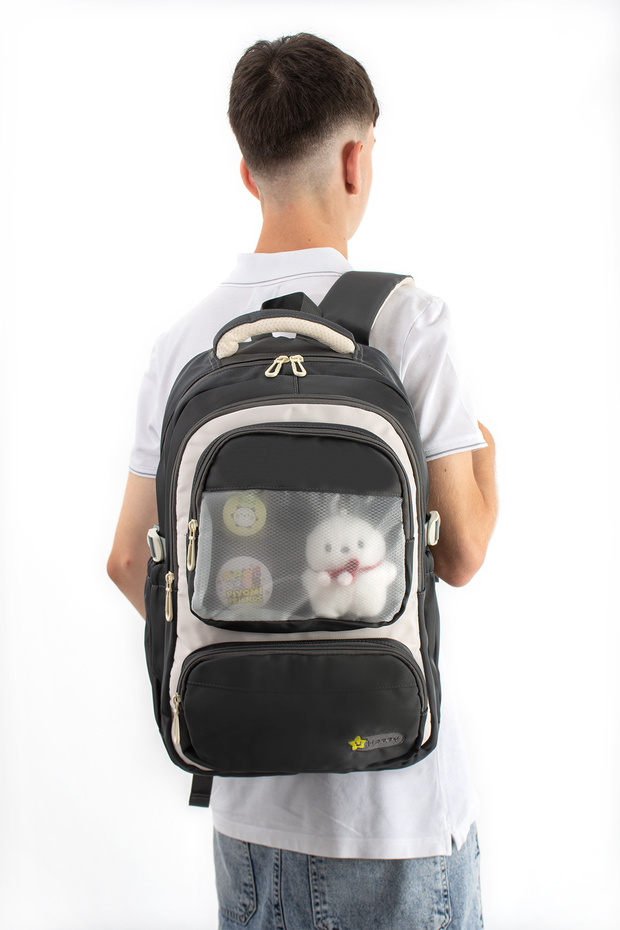 – School Bag Waterproof Clinker Fabric Unisex Backpack Model (1g)