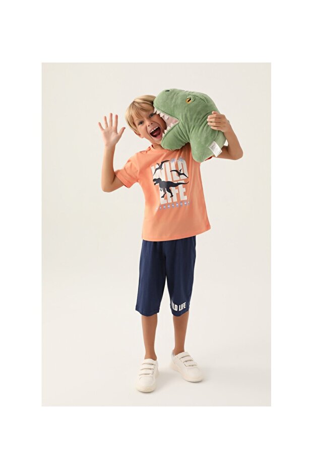 Boy's Cotton Short Sleeve Capri Set