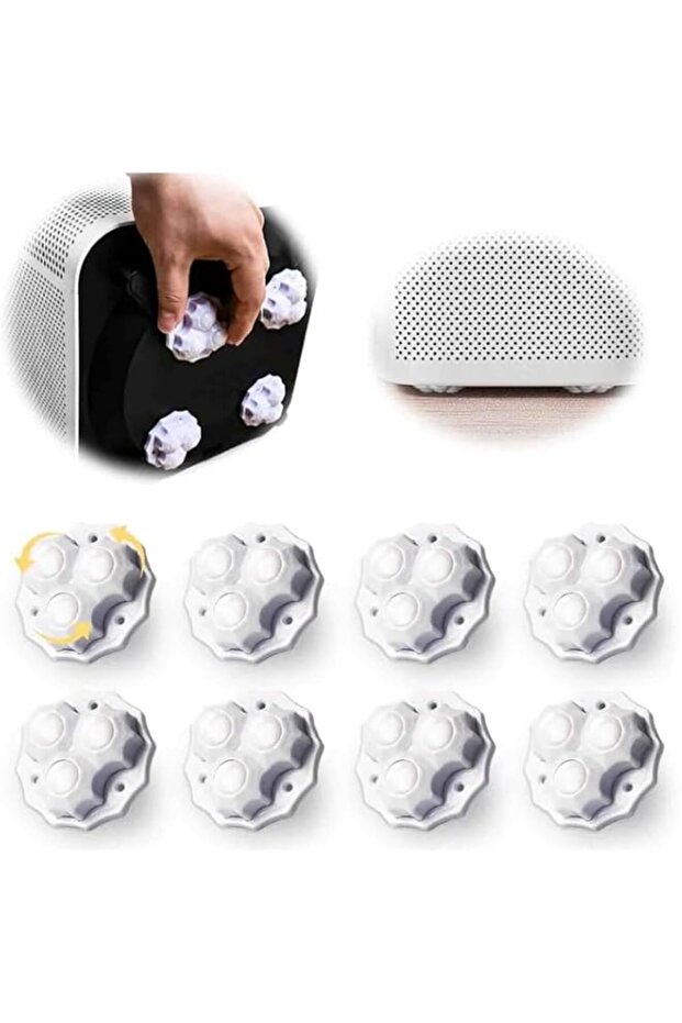 Bukela 8 Pack Self-Adhesive Caster Wheels, 360° Rotation Sticky Mini Wheels for Small Appliances, Furniture, Storage Boxes
