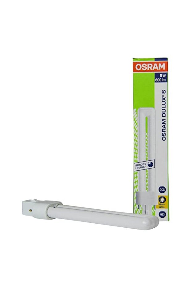 OSRAM DULUX S Energy-Saving Lamp, 9W, Warm White 2700K, G23 Socket