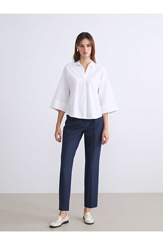 Esvab • Modern & Distinctive High Waist Cigarette Pleated Women's Pants