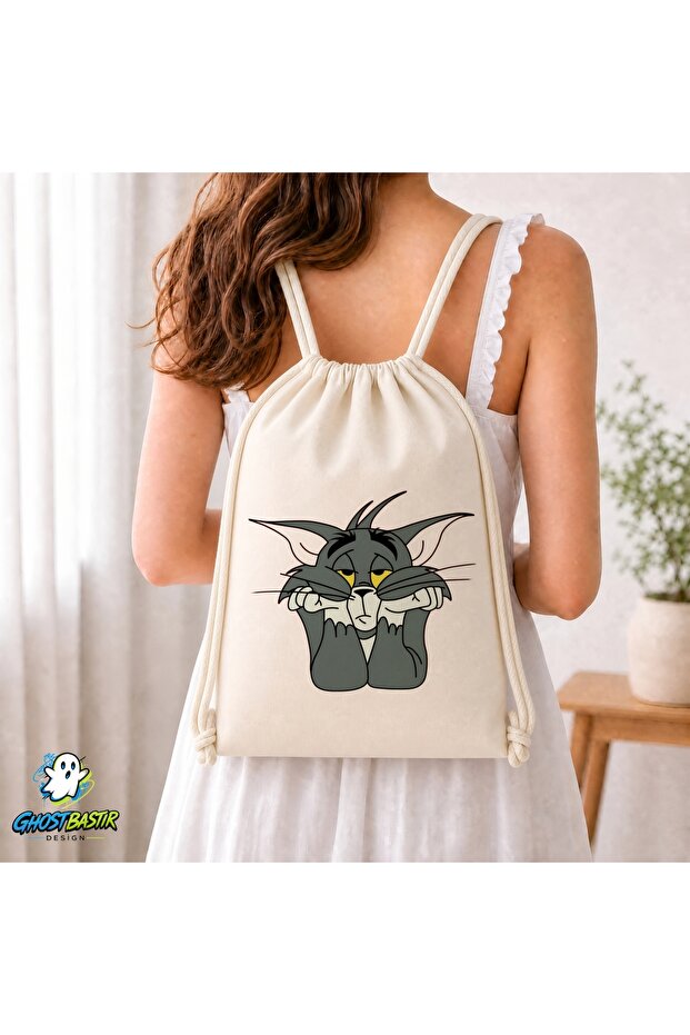 Tom and Jerry Drawstring Linen Bag C347