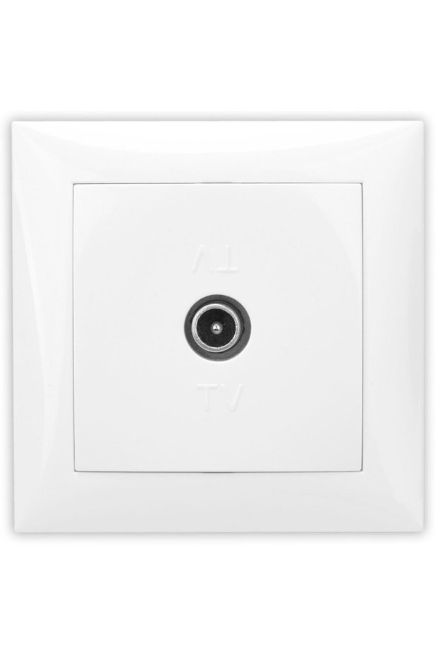Hoff Top intermediate TV socket, white