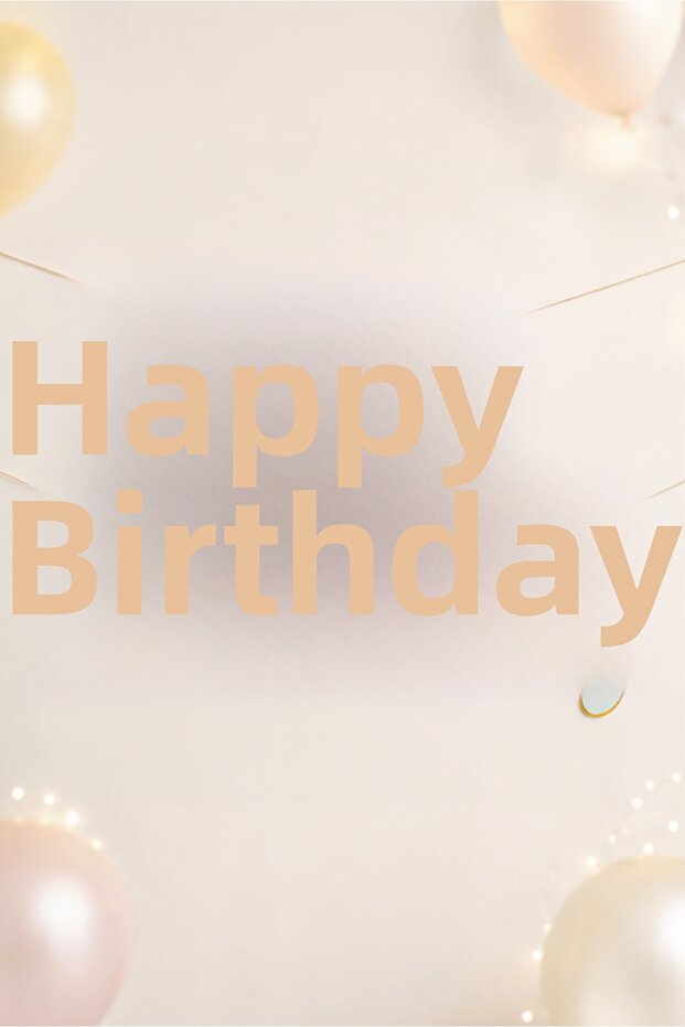 Calligraphy Gold Gilded Happy Birthday Written Birthday Banner Decoration