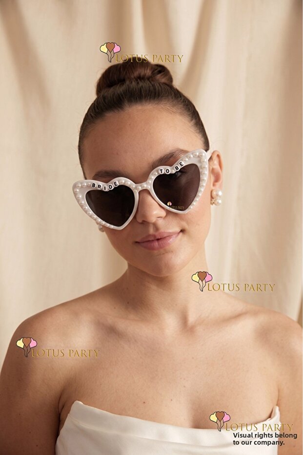 Bride Glasses - Bride Stone and Pearl Glasses - White Bride Stone Glasses